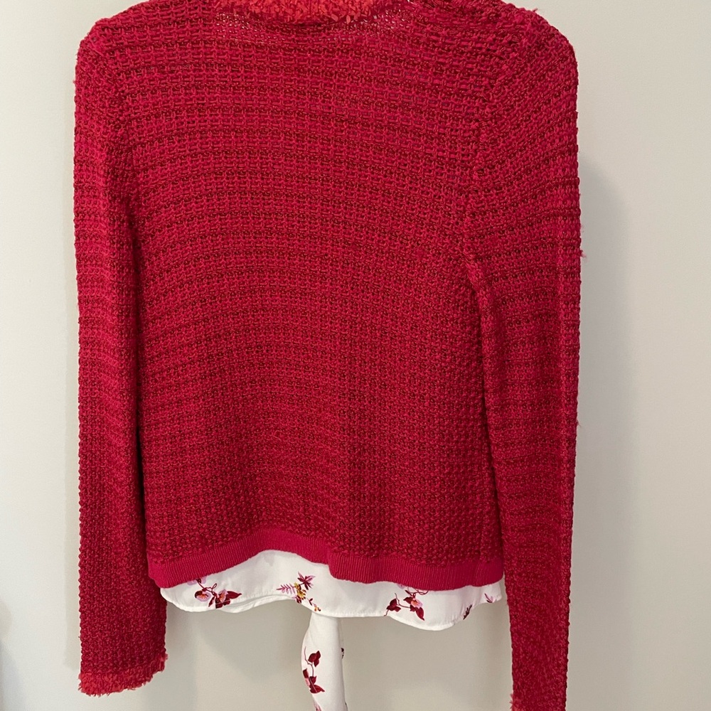 Red Cardigan never worn including unworn top also Ann Taylor - Picture 3 of 4